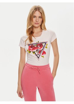 Guess T-Shirt W4YI71 J1314 Różowy Regular Fit ze sklepu MODIVO w kategorii Bluzki damskie - zdjęcie 182747954
