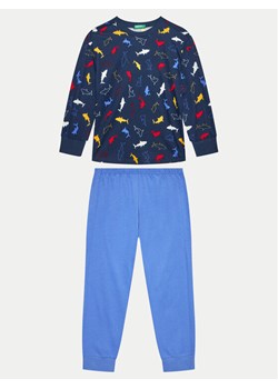 United Colors Of Benetton Piżama 32K60P07I Niebieski Regular Fit ze sklepu MODIVO w kategorii Piżamy dziecięce - zdjęcie 182748134