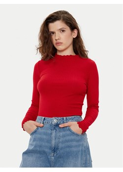 ONLY Bluzka Emma 15180040 Czerwony Slim Fit ze sklepu MODIVO w kategorii Bluzki damskie - zdjęcie 182748223