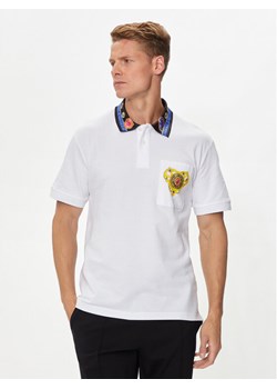 Versace Jeans Couture Polo 76GAGT11 Biały Regular Fit ze sklepu MODIVO w kategorii T-shirty męskie - zdjęcie 182748314