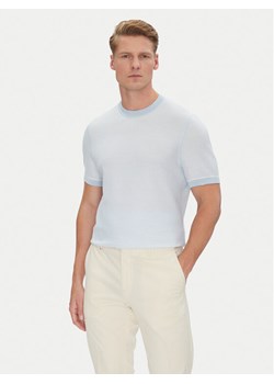 BOSS Sweter Jianfranco 50537642 Błękitny Regular Fit ze sklepu MODIVO w kategorii Swetry męskie - zdjęcie 182748373