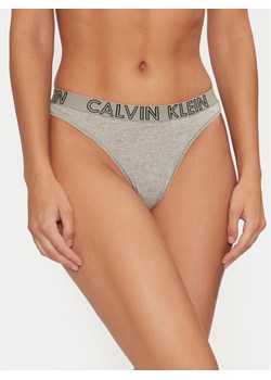 Calvin Klein Underwear Stringi Ultimate 000QD3636E Szary ze sklepu MODIVO w kategorii Majtki damskie - zdjęcie 182748414