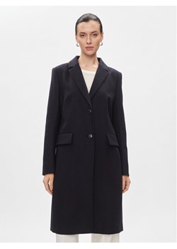 Tommy Hilfiger Płaszcz wełniany Classic Light Wool Blend Coat WW0WW41662 Granatowy Regular Fit ze sklepu MODIVO w kategorii Płaszcze damskie - zdjęcie 182748560