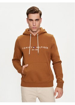 Tommy Hilfiger Bluza Logo MW0MW11599 Brązowy Regular Fit ze sklepu MODIVO w kategorii Bluzy męskie - zdjęcie 182748562