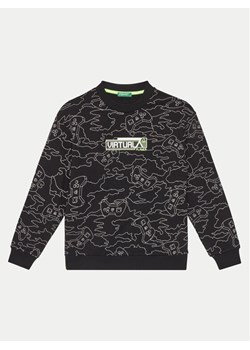 United Colors Of Benetton Bluza 3GHMC10M5 Czarny Regular Fit ze sklepu MODIVO w kategorii Bluzy chłopięce - zdjęcie 182748621