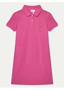 Lacoste Sukienka codzienna EJ2816 Fioletowy Regular Fit ze sklepu MODIVO w kategorii Sukienki dziewczęce - zdjęcie 182748984