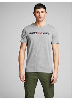 Jack&Jones T-Shirt Corp Logo 12137126 Szary Slim Fit ze sklepu MODIVO w kategorii T-shirty męskie - zdjęcie 182749244
