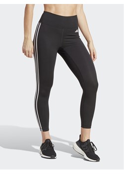 adidas Legginsy Train Essentials 3-Stripes High-Waisted 7/8 Leggings HT5438 Czarny ze sklepu MODIVO w kategorii Spodnie damskie - zdjęcie 182749401
