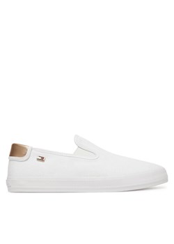 Tommy Hilfiger Tenisówki Vulc Canvas Slip-On Sneaker FW0FW08645 Biały ze sklepu MODIVO w kategorii Trampki damskie - zdjęcie 182749574