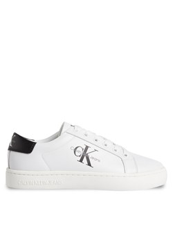 Calvin Klein Jeans Sneakersy Classic Cupsole Laceup Lth Wn YW0YW01269 Biały ze sklepu MODIVO w kategorii Buty sportowe damskie - zdjęcie 182749931