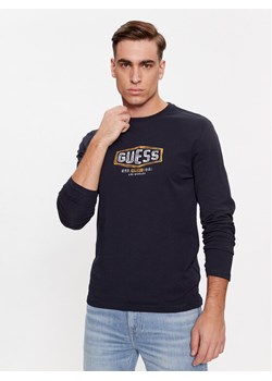 Guess Longsleeve M4RI34 J1314 Granatowy Slim Fit ze sklepu MODIVO w kategorii T-shirty męskie - zdjęcie 182749943
