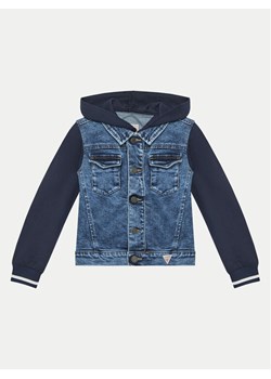 Guess Kurtka jeansowa N5GL00 D5NK0 Granatowy Regular Fit ze sklepu MODIVO w kategorii Kurtki chłopięce - zdjęcie 182750051