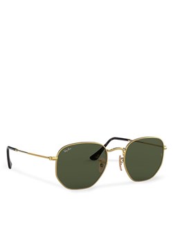 Ray-Ban Okulary przeciwsłoneczne Hexagonal 0RB3548N 001 Złoty ze sklepu MODIVO w kategorii Okulary przeciwsłoneczne damskie - zdjęcie 182750064