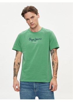 Pepe Jeans T-Shirt Eggo N PM508208 Zielony Regular Fit ze sklepu MODIVO w kategorii T-shirty męskie - zdjęcie 182750151
