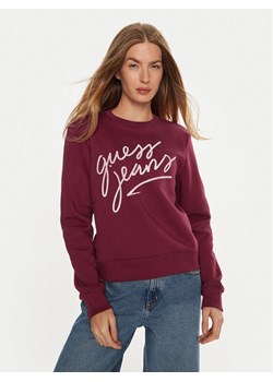Guess Bluza W4BQ17 KC811 Czerwony Regular Fit ze sklepu MODIVO w kategorii Bluzy damskie - zdjęcie 182750172