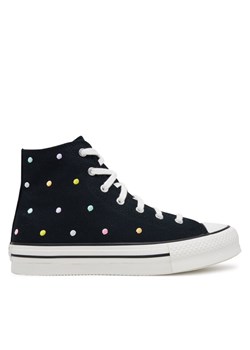 Converse Trampki Chuck Taylor All Star Lift Polka Dots Platform A12608C Czarny ze sklepu MODIVO w kategorii Trampki damskie - zdjęcie 182750271