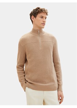 Tom Tailor Sweter 1038315 Brązowy Regular Fit ze sklepu MODIVO w kategorii Swetry męskie - zdjęcie 182750314