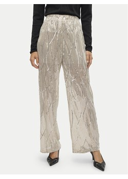 Vero Moda Spodnie materiałowe Ellen 10319016 Beżowy Straight Fit ze sklepu MODIVO w kategorii Spodnie damskie - zdjęcie 182750454