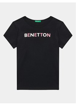 United Colors Of Benetton T-Shirt 3I1XC10D1 Czarny Regular Fit - id: 0000303213510 - marki United Colors Of Benetton - 182750522 United Colors Of Benetton T-Shirt 3I1XC10D1 Czarny Regular Fit ze sklepu MODIVO w kategorii T-shirty chłopięce - zdjęcie 182750522