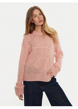 Munthe Sweter Tahlis 243160124370 Różowy Loose Fit ze sklepu MODIVO w kategorii Swetry damskie - zdjęcie 182750583