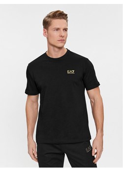 EA7 Emporio Armani T-Shirt 8NPT18 PJ02Z 0208 Czarny Regular Fit ze sklepu MODIVO w kategorii T-shirty męskie - zdjęcie 182750880