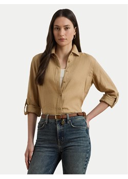 LAUREN RALPH LAUREN Koszula 200782777060 Beżowy Relaxed Fit ze sklepu MODIVO w kategorii Koszule damskie - zdjęcie 182751050