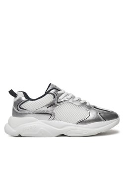 HUGO Sneakersy Leon 50536308 Srebrny ze sklepu MODIVO w kategorii Buty sportowe damskie - zdjęcie 182751244