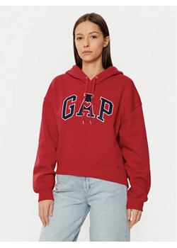 Gap Bluza 523563-17 Czerwony Relaxed Fit ze sklepu MODIVO w kategorii Bluzy damskie - zdjęcie 182751633
