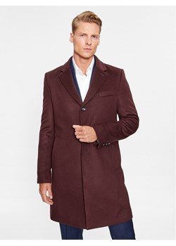 Boss Płaszcz wełniany H-Hyde-234 50502327 Bordowy Slim Fit ze sklepu MODIVO w kategorii Płaszcze męskie - zdjęcie 182751772