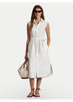 Polo Ralph Lauren Sukienka koszulowa 211965853001 Biały Regular Fit ze sklepu MODIVO w kategorii Sukienki - zdjęcie 182751950