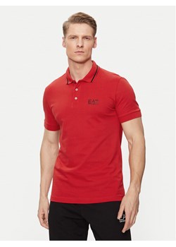 EA7 Emporio Armani Polo 8NPF06 PJ04Z 1461 Czerwony Regular Fit ze sklepu MODIVO w kategorii T-shirty męskie - zdjęcie 182752163