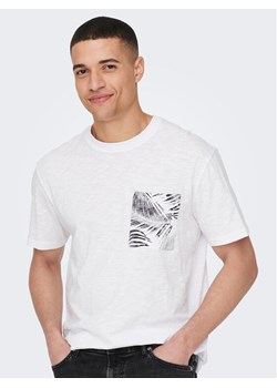 Only & Sons T-Shirt 22025286 Biały Regular Fit ze sklepu MODIVO w kategorii T-shirty męskie - zdjęcie 182752282