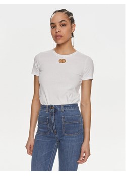 Elisabetta Franchi T-Shirt MA-52N-41E2-V180 Biały Regular Fit - id: 0000303835514 - marki Elisabetta Franchi - 182752362 Elisabetta Franchi T-Shirt MA-52N-41E2-V180 Biały Regular Fit ze sklepu MODIVO w kategorii Bluzki damskie - zdjęcie 182752362