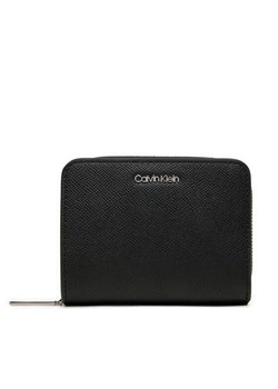 Calvin Klein Mały Portfel Damski Ck Must Md Zip Around_Caviar K60K612831 Czarny ze sklepu MODIVO w kategorii Portfele damskie - zdjęcie 182752654