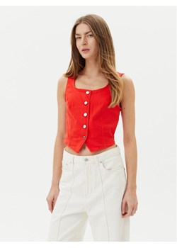 Vero Moda Top Wild Alinia 10323777 Czerwony Slim Fit ze sklepu MODIVO w kategorii Bluzki damskie - zdjęcie 182752660