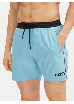 BOSS Szorty kąpielowe Starfish 50514429 Błękitny Regular Fit ze sklepu MODIVO w kategorii Kąpielówki - zdjęcie 182752784