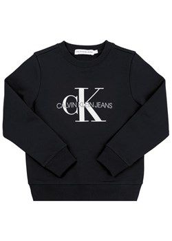 Calvin Klein Jeans Bluza Monogram Logo IU0IU00069 Czarny Regular Fit ze sklepu MODIVO w kategorii Bluzy chłopięce - zdjęcie 182752932