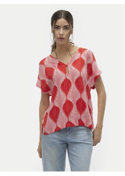 Vero Moda Bluzka Tula 10308984 Czerwony Regular Fit ze sklepu MODIVO w kategorii Bluzki damskie - zdjęcie 182752971