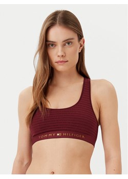 Tommy Hilfiger Top UW0UW05587 Bordowy Slim Fit ze sklepu MODIVO w kategorii Bluzki damskie - zdjęcie 182753012