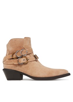 PINKO Kowbojki Tex 13 SD0343 P002 Beżowy ze sklepu MODIVO w kategorii Botki - zdjęcie 182753073