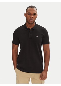 Tommy Jeans Polo DM0DM20676 Czarny Slim Fit ze sklepu MODIVO w kategorii T-shirty męskie - zdjęcie 182753144