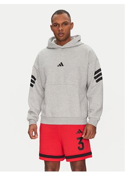 adidas Bluza Future Icons 3-Stripes JD4847 Szary Regular Fit ze sklepu MODIVO w kategorii Bluzy męskie - zdjęcie 182753291