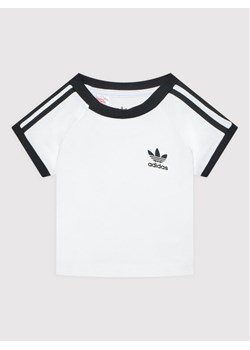 adidas T-Shirt 3-Stripes DV2824 Biały Regular Fit ze sklepu MODIVO w kategorii Koszulki niemowlęce - zdjęcie 182753371