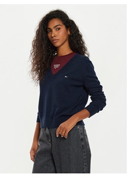 Tommy Jeans Sweter Tjw Essential DW0DW18670 Granatowy Regular Fit - id: 0000304074806 - marki Tommy Jeans - 182753480 Tommy Jeans Sweter Tjw Essential DW0DW18670 Granatowy Regular Fit ze sklepu MODIVO w kategorii Swetry damskie - zdjęcie 182753480