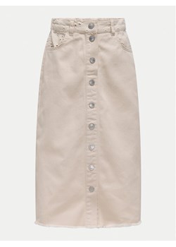 Kids ONLY Spódnica jeansowa Elsa 15341143 Beżowy Regular Fit ze sklepu MODIVO w kategorii Spódnice dziewczęce - zdjęcie 182753663