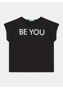 United Colors Of Benetton T-Shirt 3096C10C1 Czarny Regular Fit ze sklepu MODIVO w kategorii Bluzki dziewczęce - zdjęcie 182753684