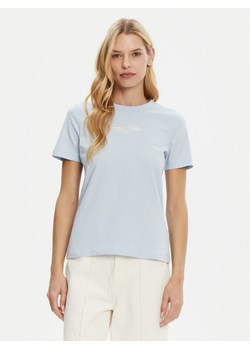 Tommy Hilfiger T-Shirt WW0WW45428 Błękitny Regular Fit ze sklepu MODIVO w kategorii Bluzki damskie - zdjęcie 182753722
