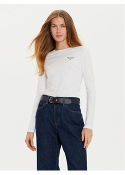 Tommy Jeans Bluzka Essential DW0DW18793 Biały Slim Fit ze sklepu MODIVO w kategorii Bluzki damskie - zdjęcie 182753803