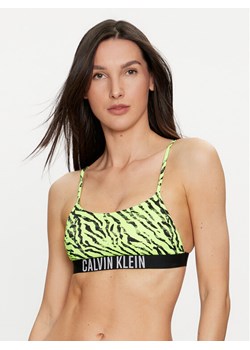 Calvin Klein Swimwear Góra od bikini KW0KW02333 Zielony ze sklepu MODIVO w kategorii Stroje kąpielowe - zdjęcie 182753934
