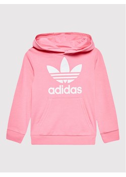 adidas Bluza Trefoil HK0271 Różowy Regular Fit ze sklepu MODIVO w kategorii Bluzy dziewczęce - zdjęcie 182753942